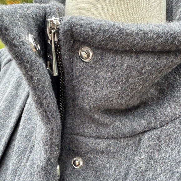 KARL LAGERFELD NWT WINTER ZIP AND SNAP COAT IN HEATHER GRAY XL - Picture 9 of 16